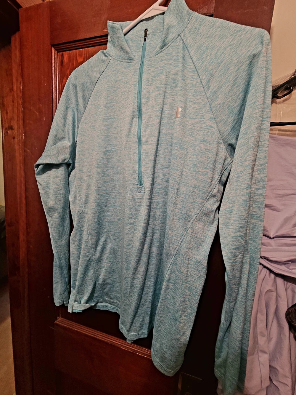 Under Armour Women's Teal Quarter-Zip Performance Pullover